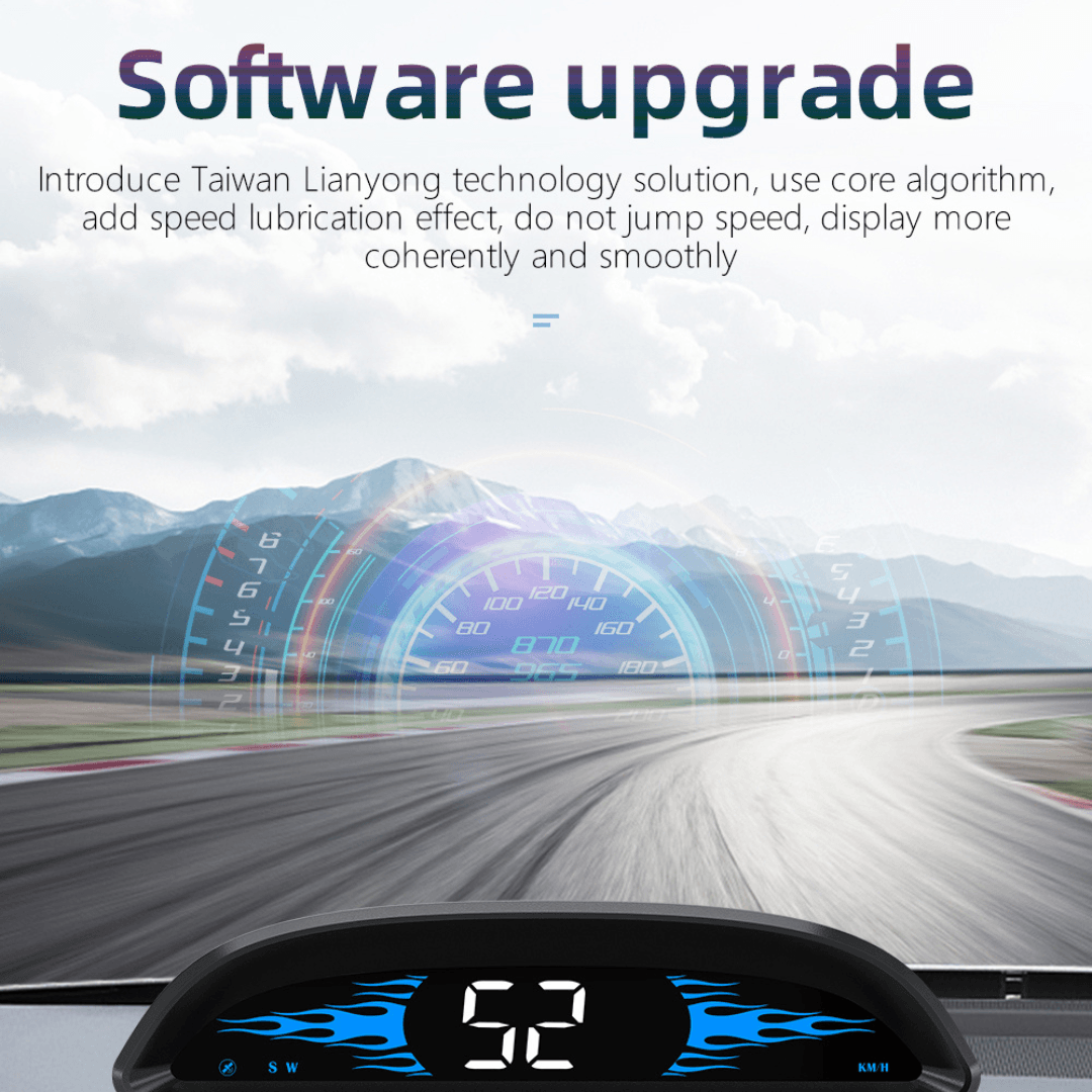 Description G2 HUD Head Up Display Multi-function Display HD Brightness Auto-sensitive Black