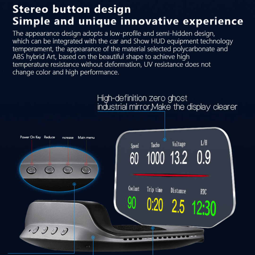 Description C3 HUD Car Navigation OBD2 GPS Dual system head up display