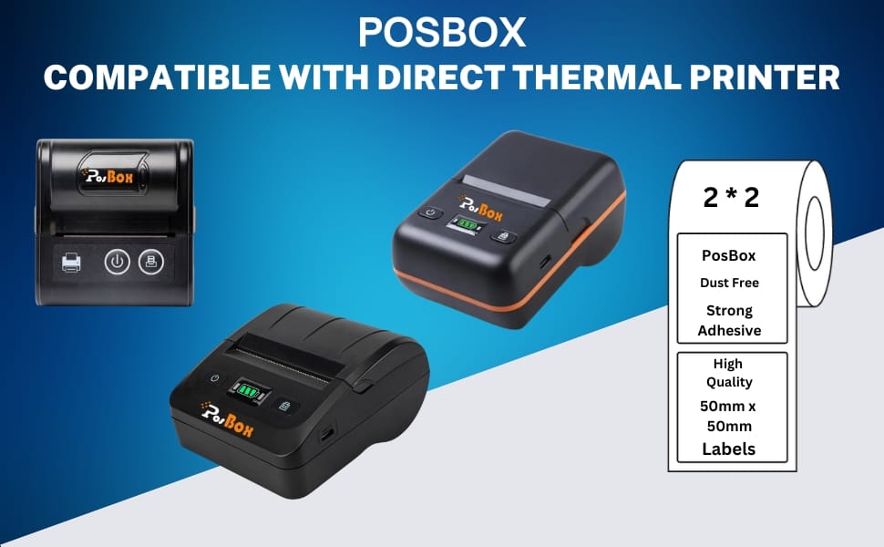 Description Thermal labels 2 inch x 2 Inch (100 labels) Set of 10