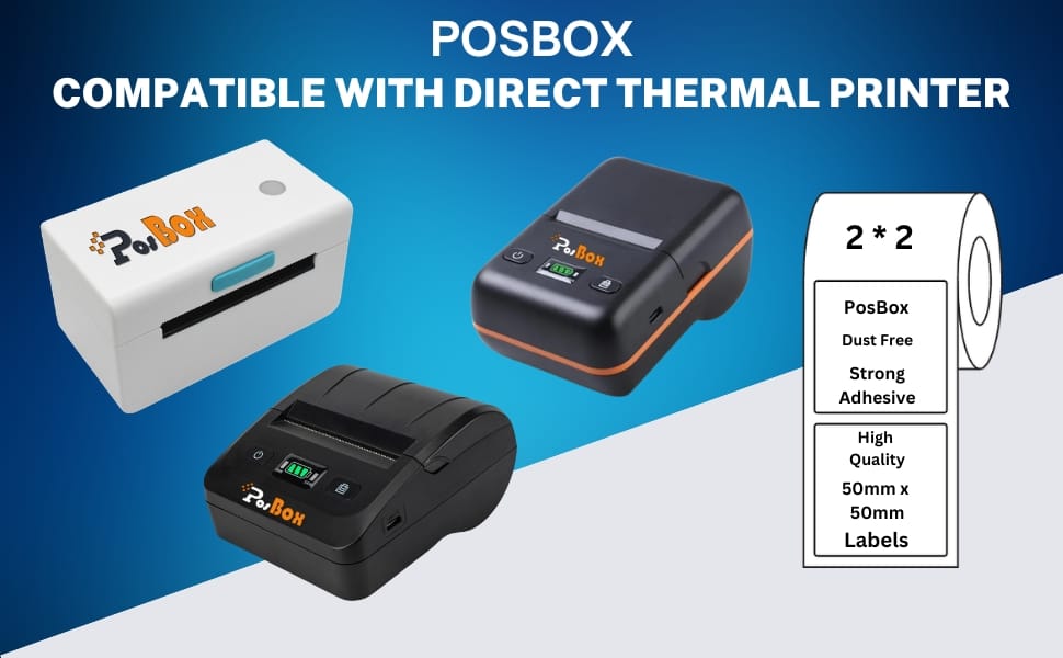 Description Thermal labels 2 inch x 2 Inch (250 labels) Set of 5