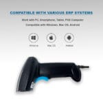 1D Barcode USB Scanner Handheld Wired (Gun Type) with Fast Scanning CCD Technology