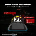 Multi-Color Screen Car hud Head up Display OBD2 Speed Warning with Reflective Mirror