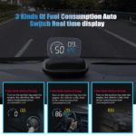Car HUD With Transparent Mirror Reflect C600 Head Up Display No Need Film OBD Diagnostic