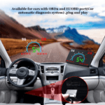 E350 5.8″ Car HUD Head Up Display Speedometers Gauge Dashboard Projector Overspeed Fuel Warning Fault Code Detect/Clean Via OBD2
