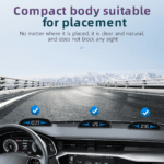 G2 HUD Head Up Display Multi-function Display HD Brightness Auto-sensitive Black