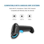 1D/2D/QR Code Plug and Play 2.4GHz Wirelss Barcode Scanner for Fast & High Speed Scanning