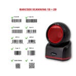 1D + 2D Desktop Hands-Free Automatic Barcode Scanner for QR Code and Barcode Scan