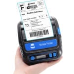 3 inch Portable Label + Receipt thermal printer with 2600mah Battery with LCD Display