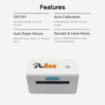 4 Inch Direct Thermal Barcode Label Printer with Auto Calibration USB + Bluetooth