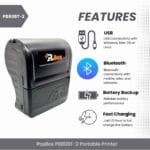 3 Inches Direct Thermal Wireless Printer USB + Bluetooth + 2600mah Rechargable Battery