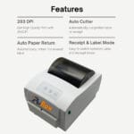 4 Inch Direct Thermal Barcode Label Printer | Auto Cutter USB + Multiple Bluetooth + LAN + WiFi