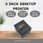 3 inch POS Desktop Thermal Printer with Auto Cutter, Speed: 120mm / Sec, USB + LAN Interface