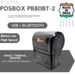 3 Inches Direct Thermal Wireless Printer USB + Bluetooth + 2600mah Rechargable Battery