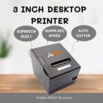 3 inch POS Desktop Thermal Printer with Auto Cutter, Speed: 160mm / Sec, USB + LAN Interface