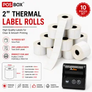 Thermal labels 2 inch x 1 Inch (250 labels) Set of 10