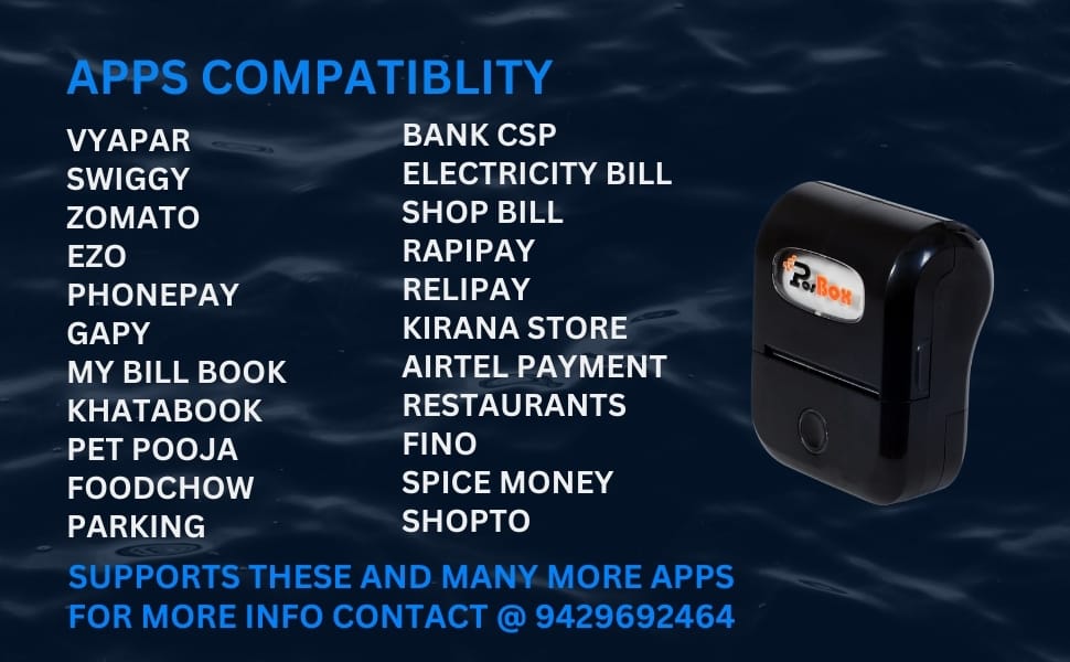 2 inch USB + Bluetooth Portable Receipt Printer with 2600mah Battery