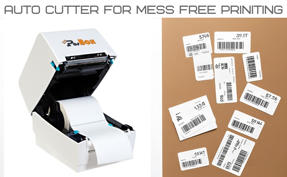 4 Inch Thermal Transfer Barcode Label Printer with USB + Multiple Bluetooth + LAN + WiFi Interface