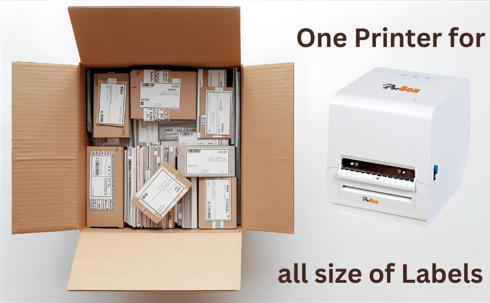 4 Inch Thermal Transfer Barcode Label Printer with USB + Multiple Bluetooth + LAN + WiFi Interface