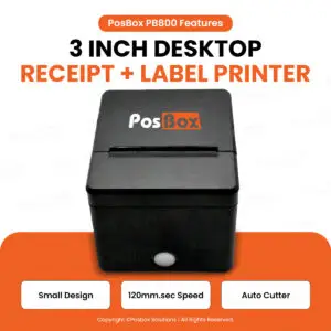 3 inch POS Desktop Thermal Label Printer with Auto Cutter, Speed: 120mm / Sec, USB + Bluetooth Interface