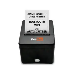 3 inch POS Desktop Thermal Label Printer with Auto Cutter, Speed: 120mm / Sec, USB + Bluetooth + Wifi Interface