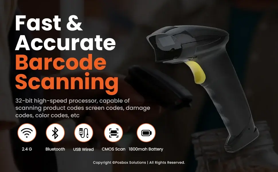 1D/2D/QR Code Barcode Scanner