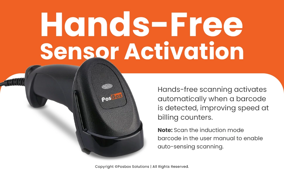 1D Barcode USB Scanner Handheld Wired 