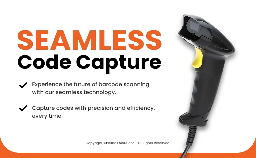 1D Barcode USB Scanner Handheld Wired 
