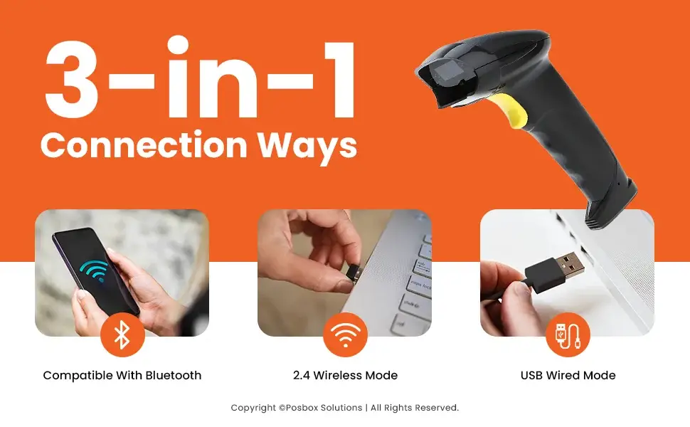 1D/2D/QR Code Barcode Scanner