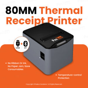 3 inch POS Desktop Thermal Printer with Auto Cutter, Speed: 220mm / Sec, USB + Bluetooth Interface