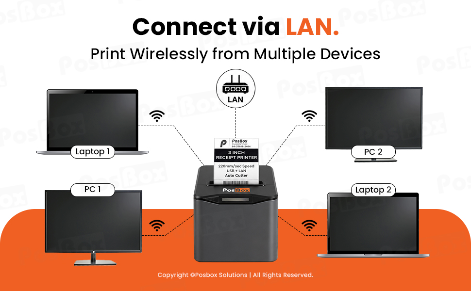 3 inch POS Desktop Thermal Printer with Auto Cutter