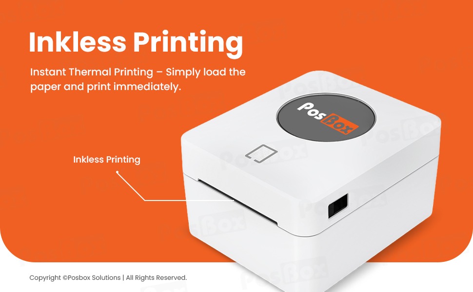 4 Inch Direct Thermal Barcode Label Printer with Auto Calibration USB + Bluetooth Interface